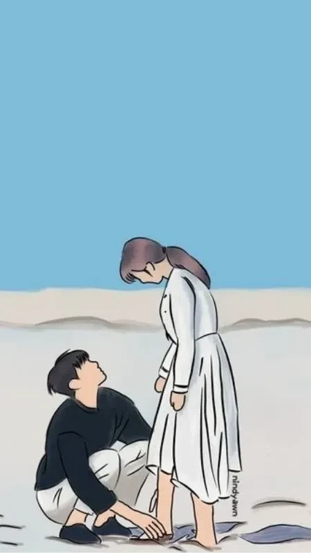Ảnh cặp đôi yêu nhau cute tạo không gian đầy yêu thương và lãng mạn
