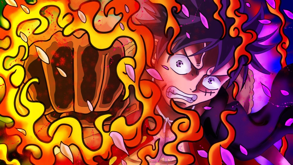 Ảnh cute Luffy với biểu cảm hài hước đáng yêu