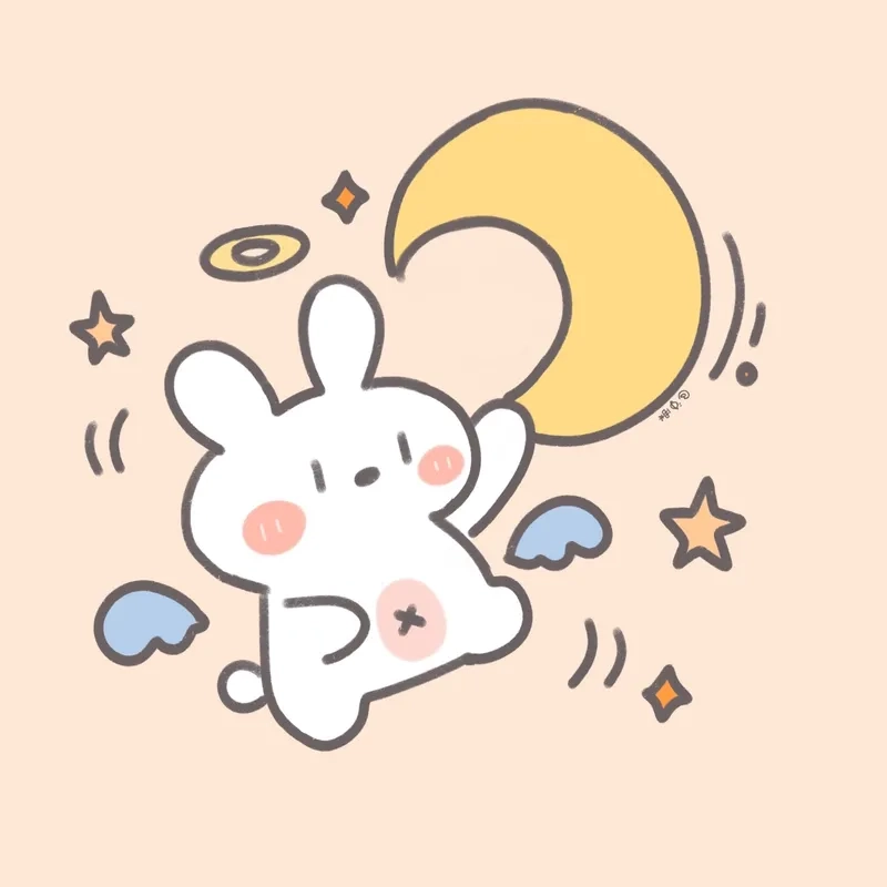 Anime chibi thỏ cute với đôi tai dài ngộ nghĩnh