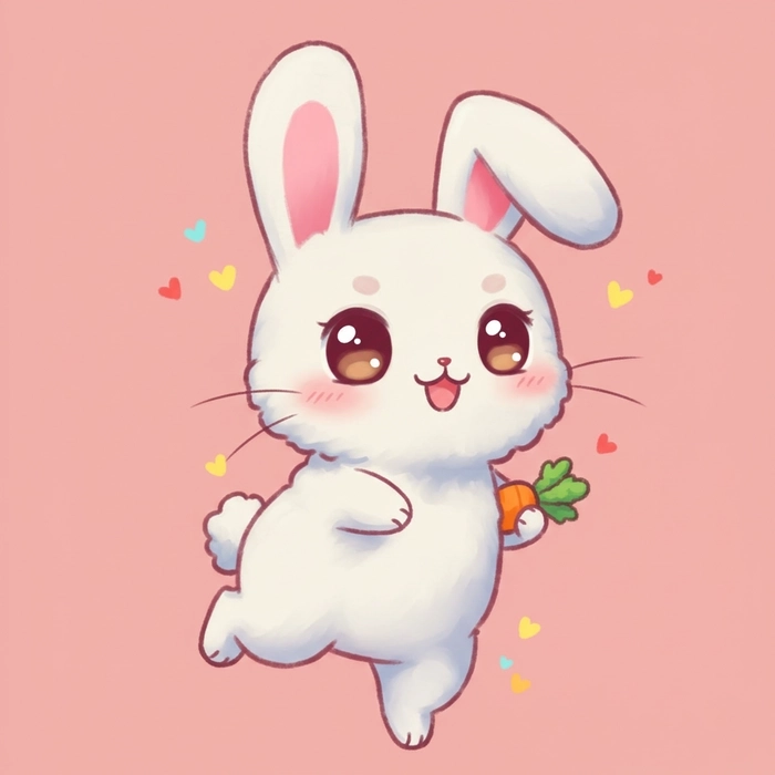 Chibi cách vẽ con thỏ cute dễ làm