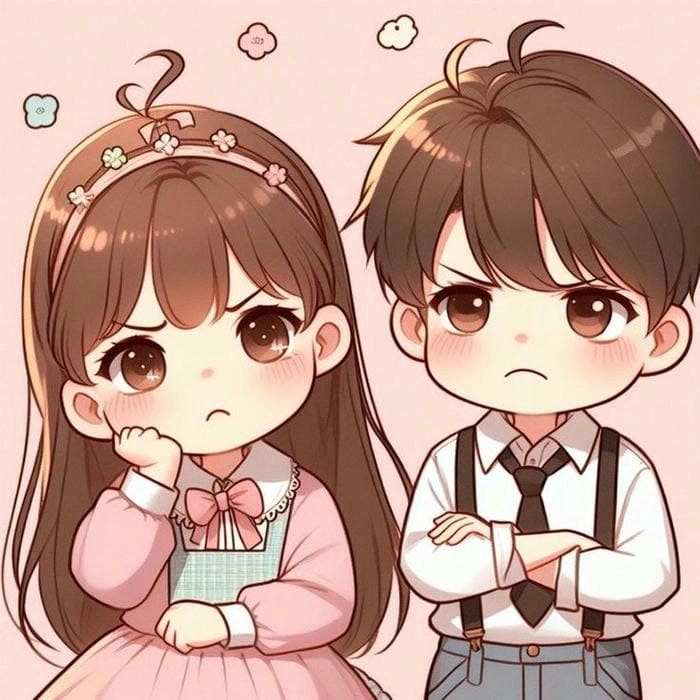 Chibi cute cặp đôi khiến tim rung rinh nhẹ