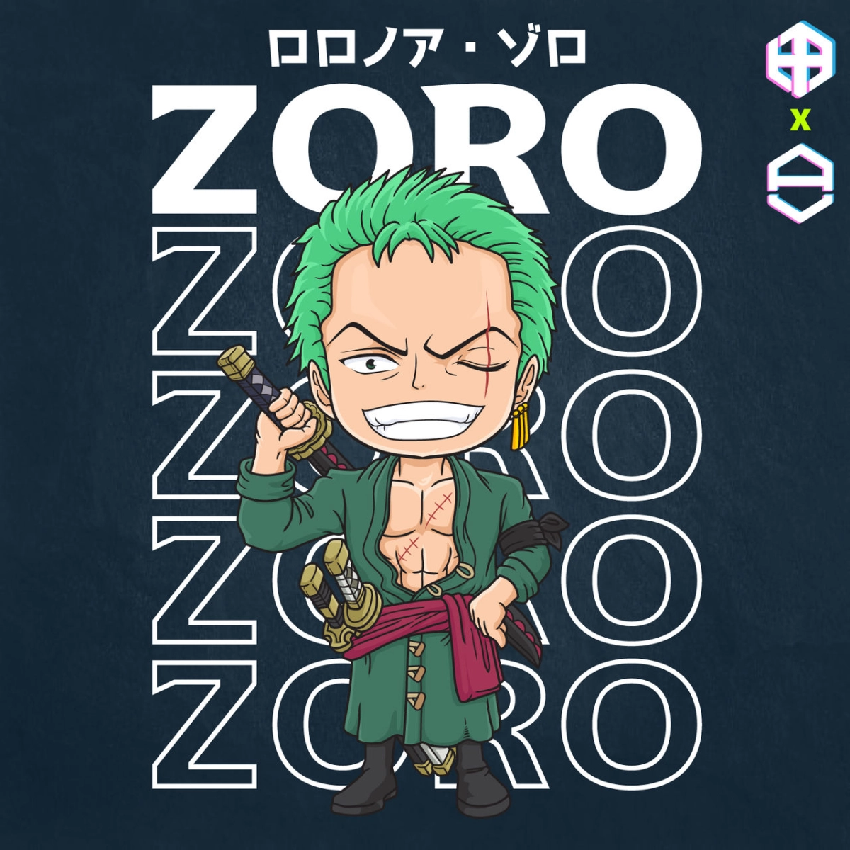 Cute Zoro chibi ngầu mà vẫn đáng yêu