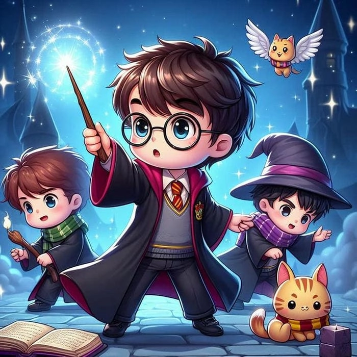 Harry Potter chibi dễ thương thu hút từ cái nhìn đầu tiên