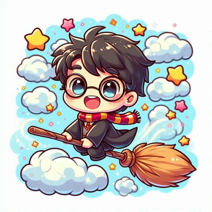 Harry Potter chibi drawing những nét vẽ khơi dậy tuổi thơ phép thuật