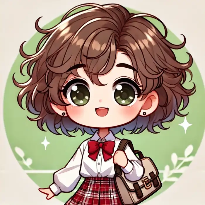 Hình ảnh anime nữ học sinh cute chibi dễ mến