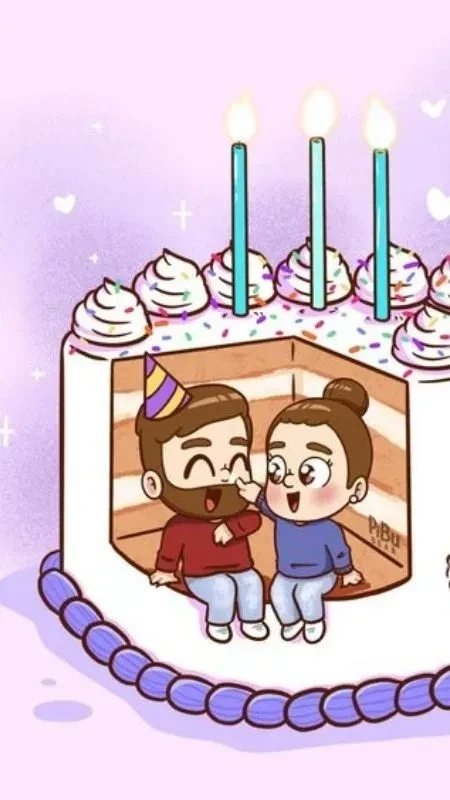 Hình ảnh cặp đôi yêu nhau chất anime tạo không gian lãng mạn