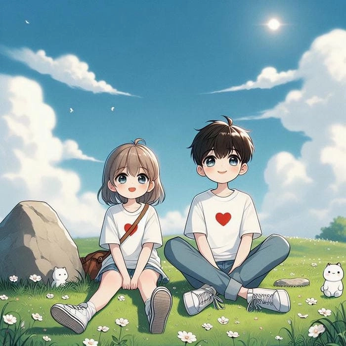 Hình cặp chibi siêu cute mê hoặc mọi ánh nhìn