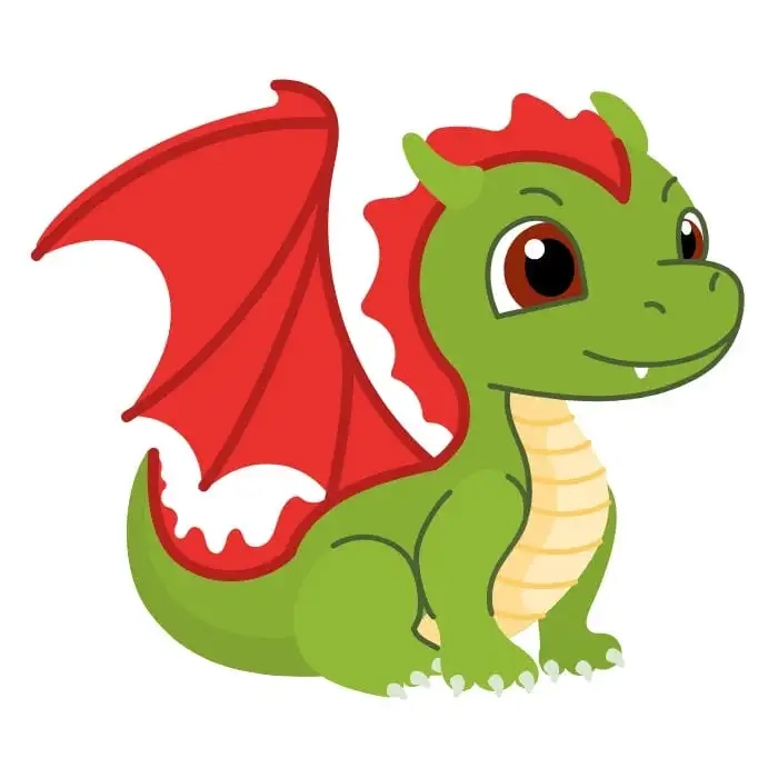 Hình con rồng chibi đẹp mắt với tông màu nhẹ nhàng