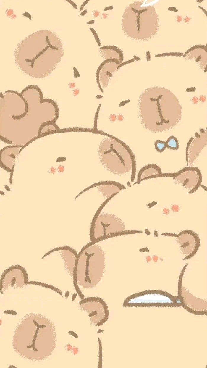 Hình nền capybara chibi cute khiến tim rung động