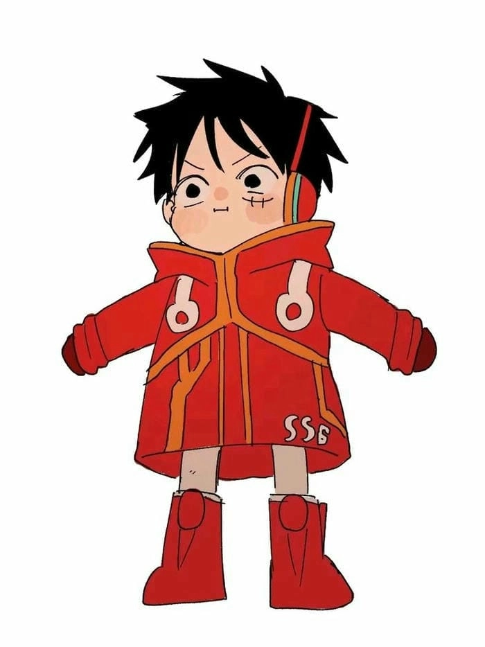 Luffy chibi dễ vẽ, dễ thương làm bừng sáng màn hình