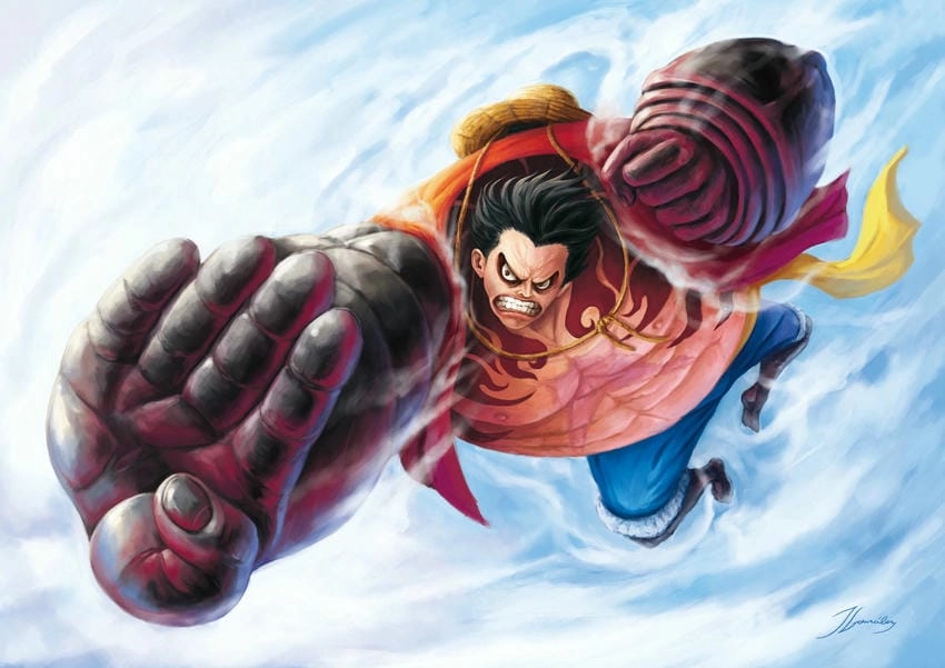 Luffy hình ảnh thể hiện tinh thần tự do mạnh mẽ