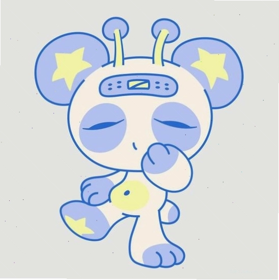 Nhân vật chibi người ngoài hành tinh dễ thương với phong cách hoạt hình