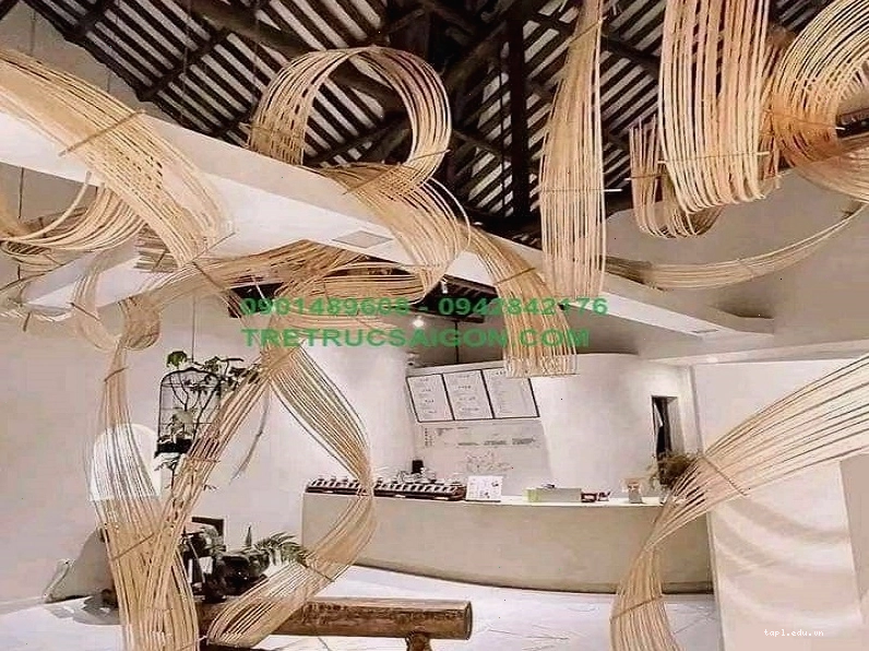 Phên tre trang trí với nhiều kiểu dáng và kích thước khác nhau