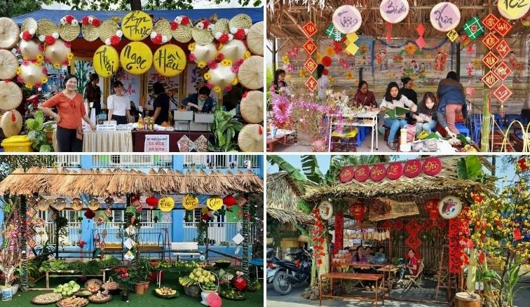 Trang trí Gian hàng Tết 2026: Ý tưởng Độc đáo và Đơn giản